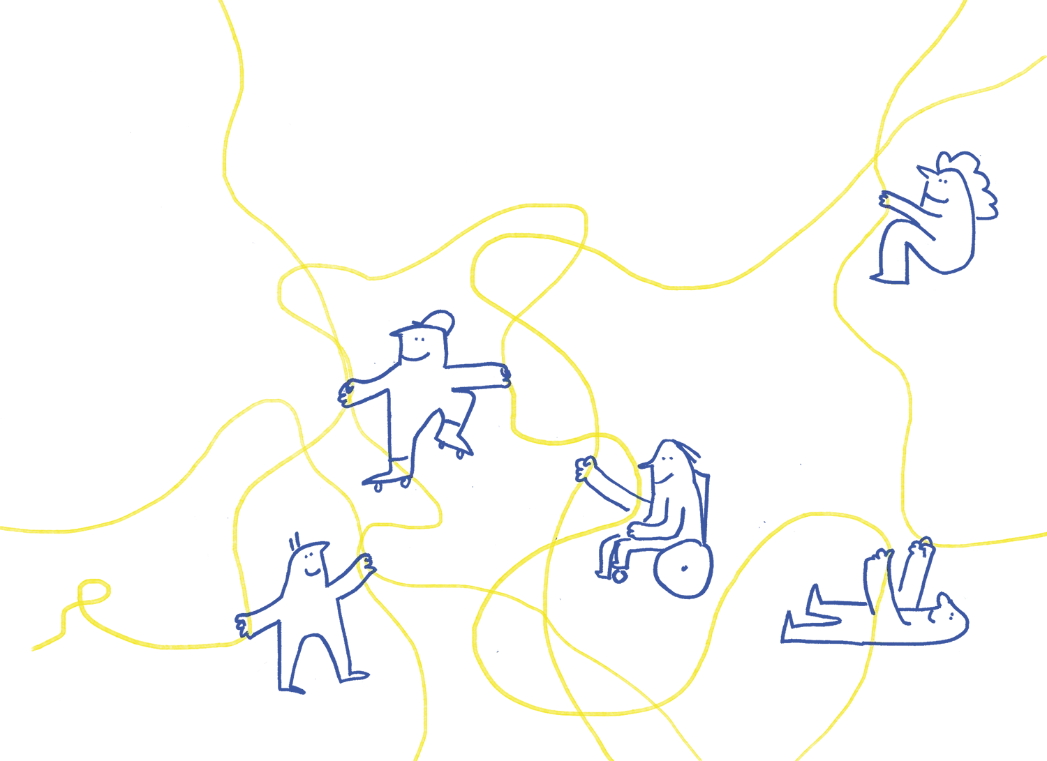 Illustration eines Netzwerks an Menschen