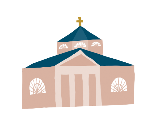 Zeichnung der Fürstengruft in Weimar.