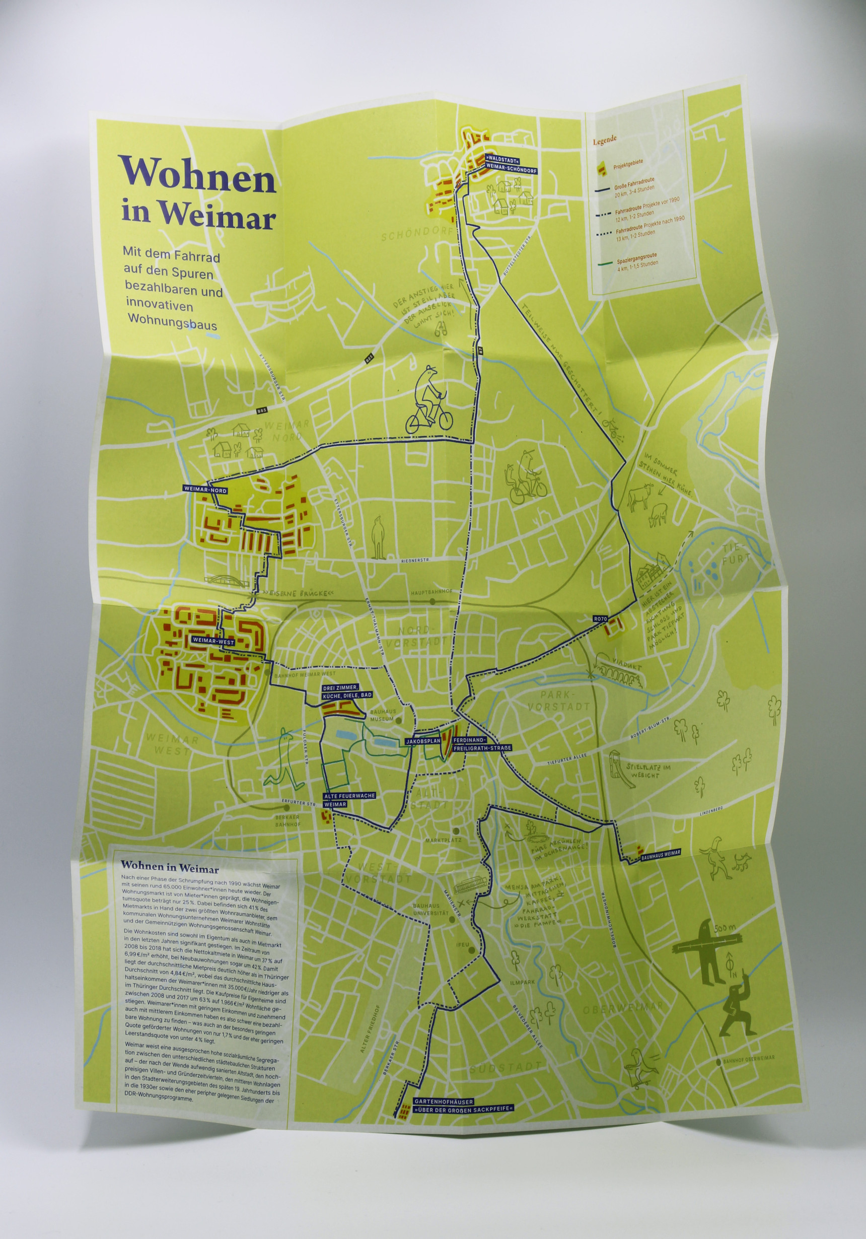 Stadtplan-Seite des Faltblatts.